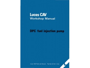 cav dpc fuel injection pump workshop manual c2135-1