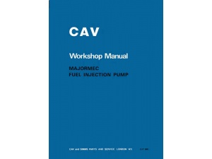 cav majormec fuel injection pump workshop manual pub no 30e