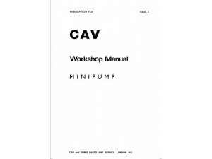 cav minipump workshop manual pub no 27