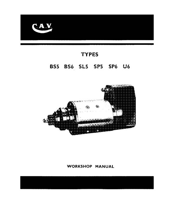 Axial Starter Motor Workshop Manual