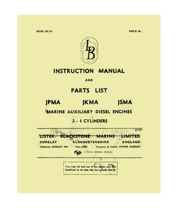 JP, JS & JK Marine Auxiliary Manual